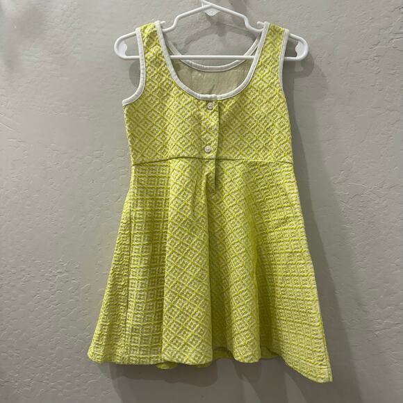 Janie and Jack Yellow Jacquard Geometric Tank Dress - Picture 5 of 9